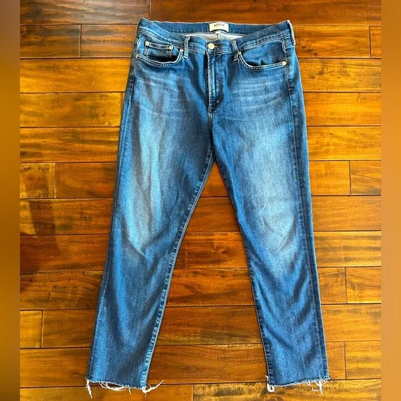 $158 Agolde Sophie Crop High Rise Skinny Jeans in Claremont Sz 31 - Picture 3 of 5